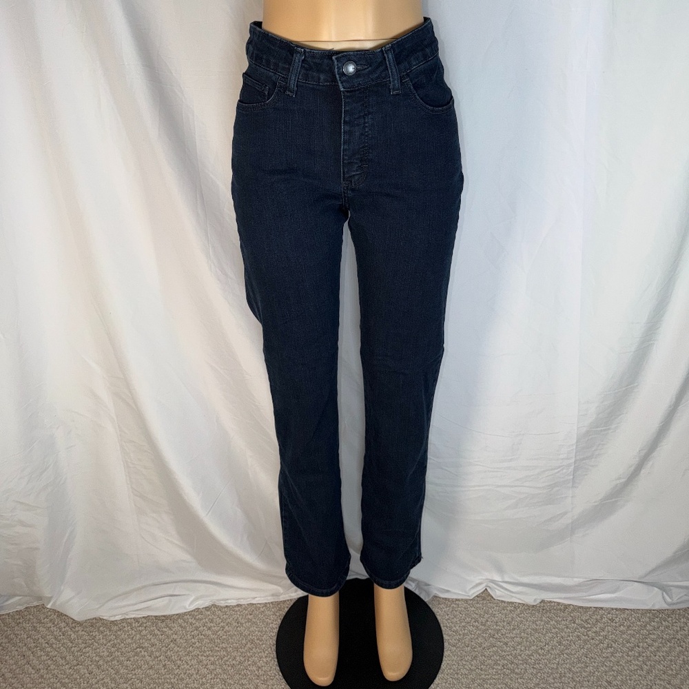 Lee Dark Wash High-Waisted Straight Leg Jeans